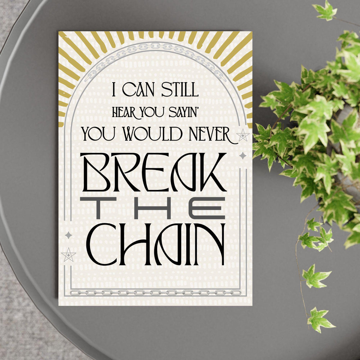 The Chain Song Lyric Poster, Fleetwood Mac Music Wall Art, Stevie Nicks 1970's Band Art