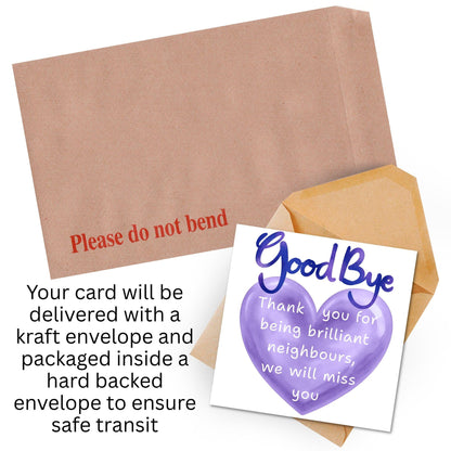 Thank You Card for Being a Great Neighbour, Moving house Card, We will Miss You Card, Goodbye Card, Relocating Thank You Card