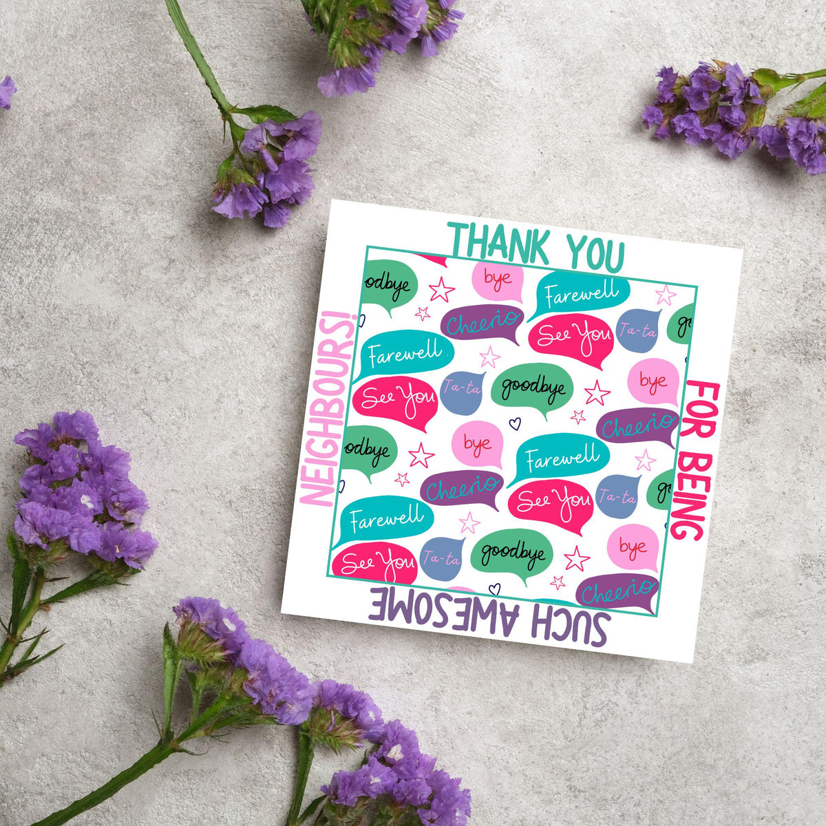 Thank You Card for Being a Great Neighbour, Moving house Card, We will Miss You Card, Goodbye Card, Relocating Thank You Card