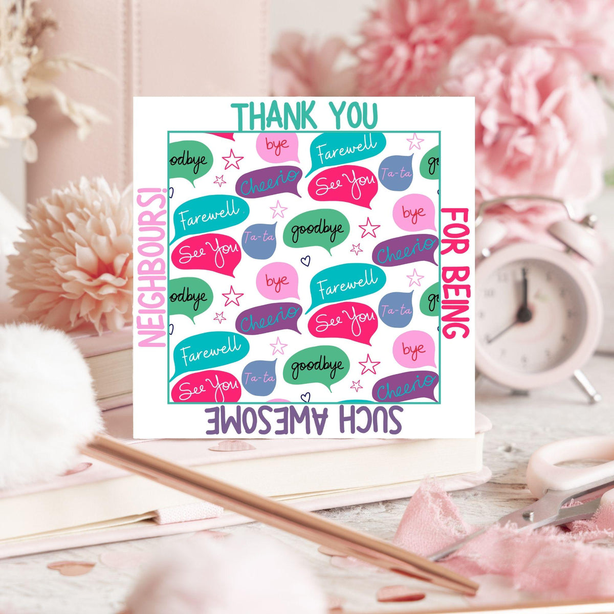 Thank You Card for Being a Great Neighbour, Moving house Card, We will Miss You Card, Goodbye Card, Relocating Thank You Card