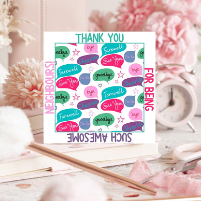 Thank You Card for Being a Great Neighbour, Moving house Card, We will Miss You Card, Goodbye Card, Relocating Thank You Card