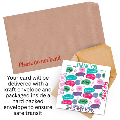 Thank You Card for Being a Great Neighbour, Moving house Card, We will Miss You Card, Goodbye Card, Relocating Thank You Card