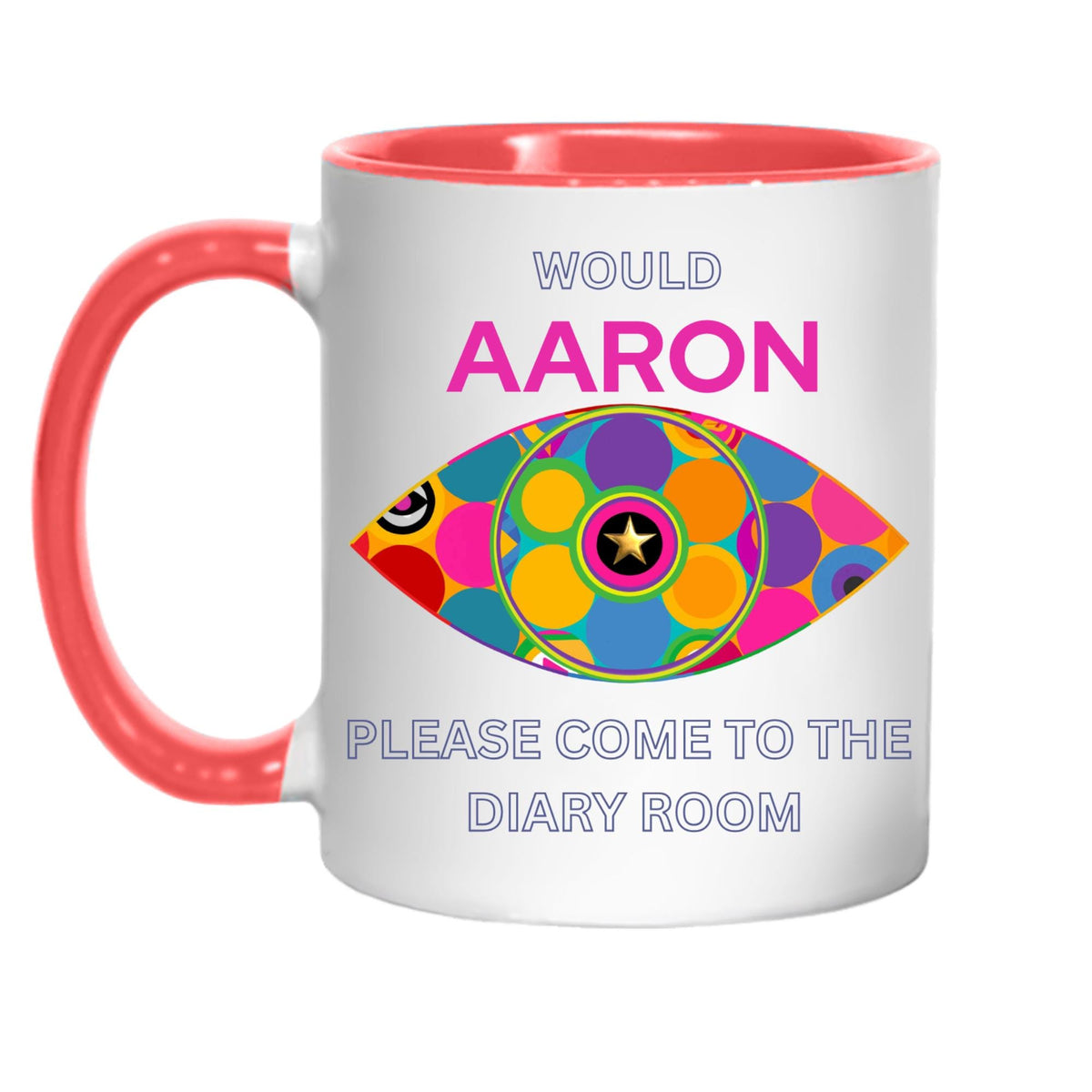 Personalised Big Brother Mug, Custom Name, Evicted or Diary Room Designs, Multi Colour Options