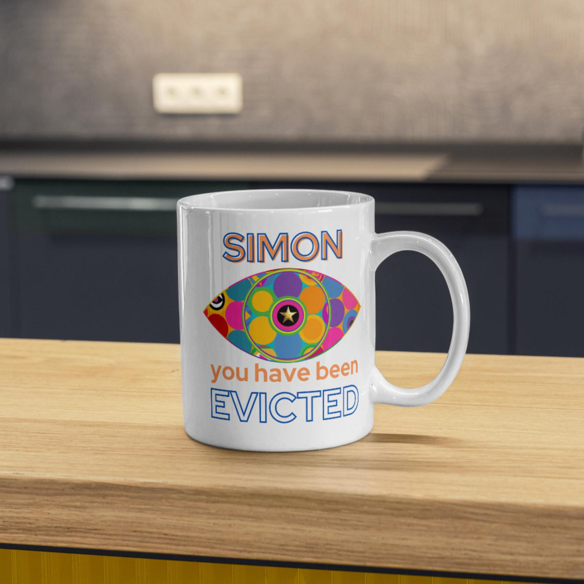 Personalised Big Brother Mug, Custom Name, Evicted or Diary Room Designs, Multi Colour Options