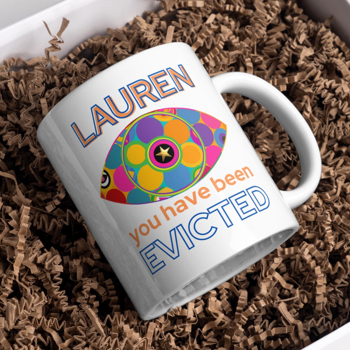Personalised Big Brother Mug, Custom Name, Evicted or Diary Room Designs, Multi Colour Options