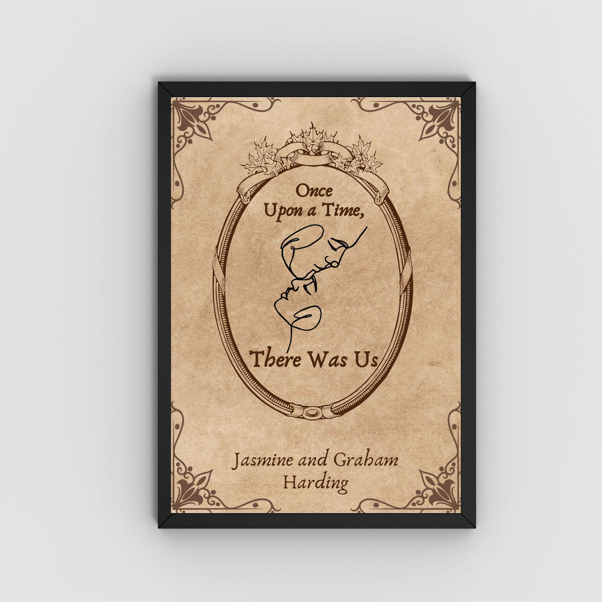 Personalised Book Cover Wall Art for Couple, Anniversary or Wedding Gift, Custom Book Cover Poster, Choice of Designs