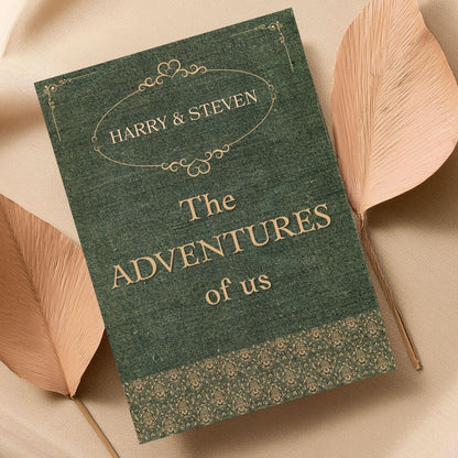 Personalised Book Cover Wall Art for Couple, Anniversary or Wedding Gift, Custom Book Cover Poster, Choice of Designs