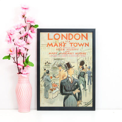 Vintage magazine Print Poster, Victoriana, London Magazine Art, Victorian, Retro Wall Art