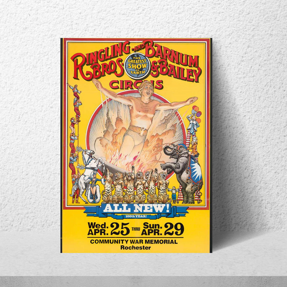 Vintage Circus Print Poster, Victoriana, Victorian, Retro Wall Art, Barnum's Circus Advertising