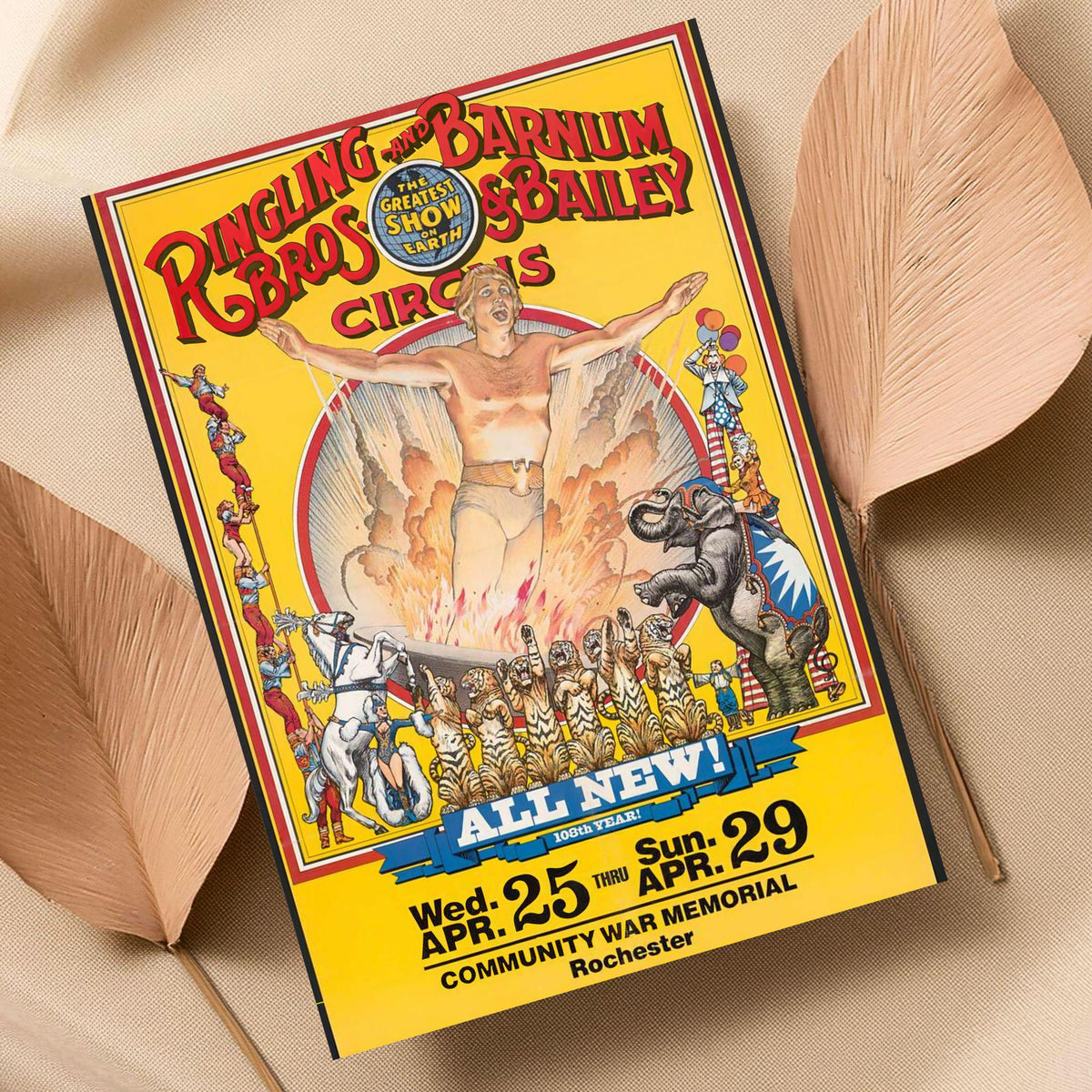 Vintage Circus Print Poster, Victoriana, Victorian, Retro Wall Art, Barnum's Circus Advertising