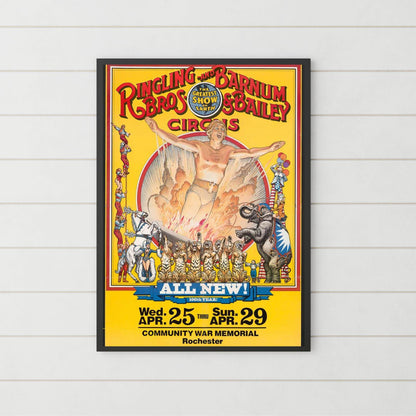 Vintage Circus Print Poster, Victoriana, Victorian, Retro Wall Art, Barnum's Circus Advertising