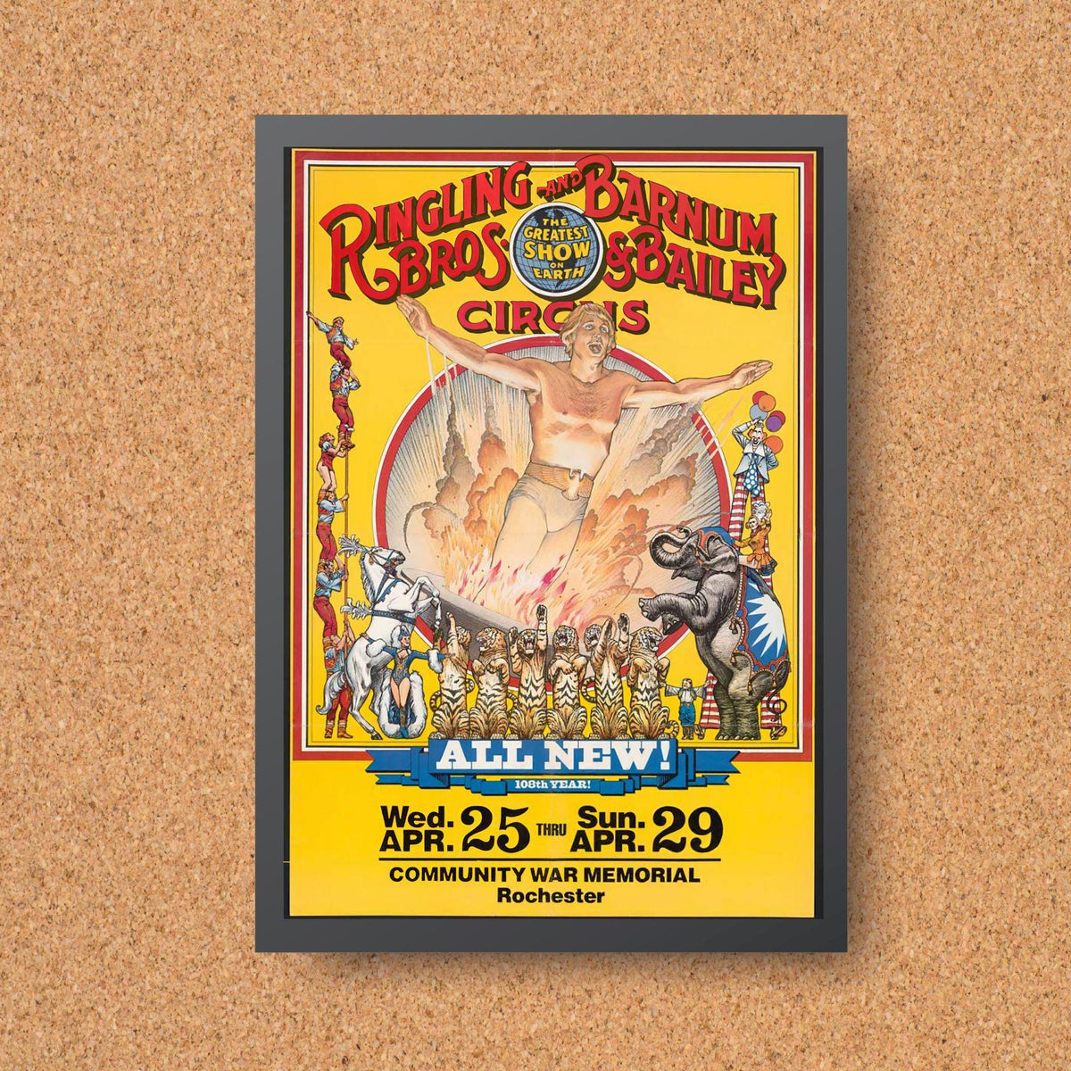 Vintage Circus Print Poster, Victoriana, Victorian, Retro Wall Art, Barnum's Circus Advertising