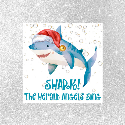 Shark Christmas card, Claus Xmas Card, Cards for Shark Lovers, Funny Christmas Card for Dad, Pun Card