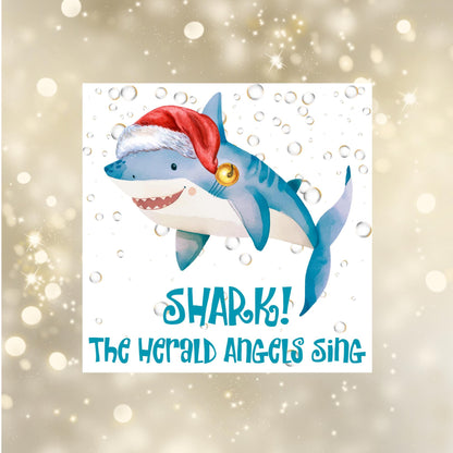 Shark Christmas card, Claus Xmas Card, Cards for Shark Lovers, Funny Christmas Card for Dad, Pun Card