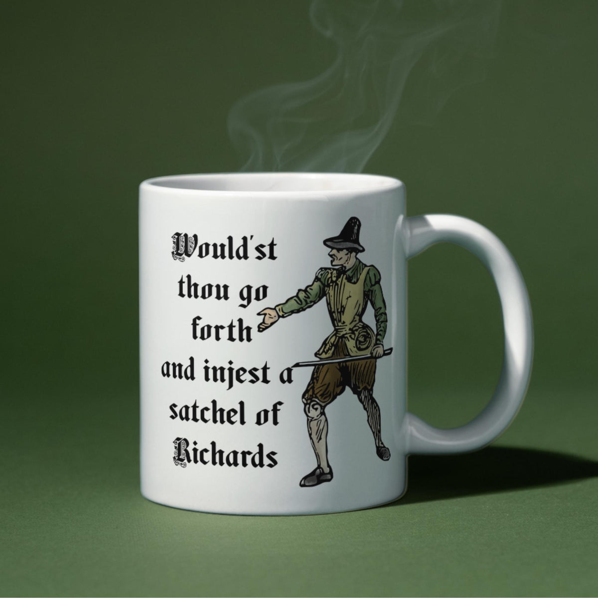 Medieval Mug, Marginalia, Funny Rude Coffee Cup - Multi Colour Options