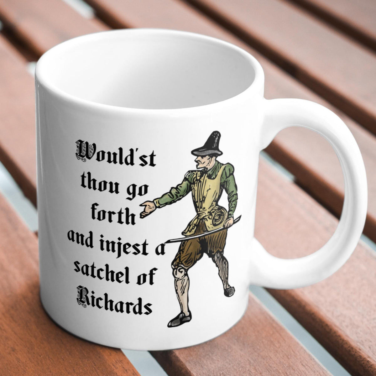 Medieval Mug, Marginalia, Funny Rude Coffee Cup - Multi Colour Options