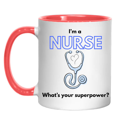 Personalised Nurse Coffee Mug - Gift for Male Nurse, Name Mug Multi Colour Options