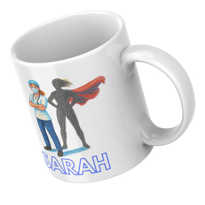 Personalised Nurse Coffee Mug - Gift for Male Nurse, Name Mug Multi Colour Options