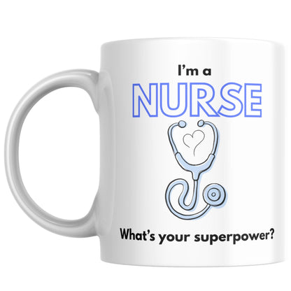 Personalised Nurse Coffee Mug - Gift for Male Nurse, Name Mug Multi Colour Options