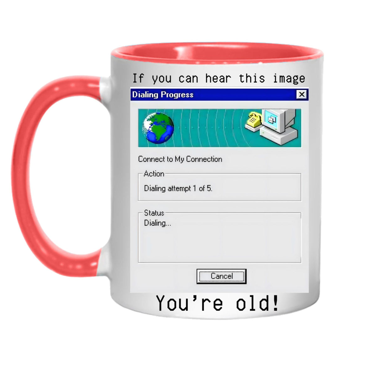 Internet Mug, Retro, Dial Up, Retro Design Funny Gift - Multi Colour Options