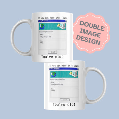 Internet Mug, Retro, Dial Up, Retro Design Funny Gift - Multi Colour Options