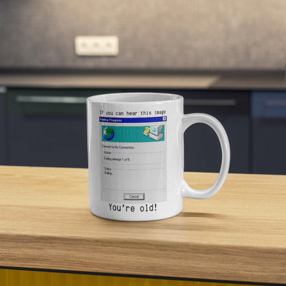 Internet Mug, Retro, Dial Up, Retro Design Funny Gift - Multi Colour Options