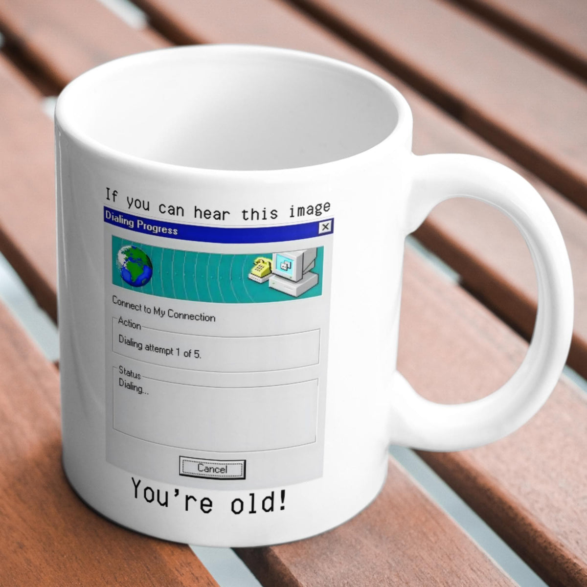 Internet Mug, Retro, Dial Up, Retro Design Funny Gift - Multi Colour Options