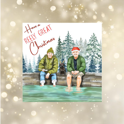 Fishing Christmas Card, Mortimer & Whitehouse Gone Fishing