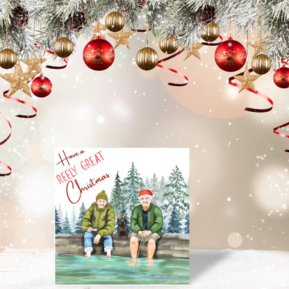 Fishing Christmas Card, Mortimer & Whitehouse Gone Fishing
