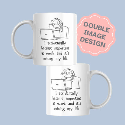 Work Mug, Office Mug, Colleague Funny Gift - Multi Colour Options