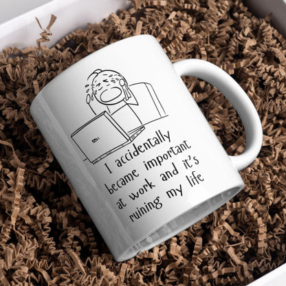 Work Mug, Office Mug, Colleague Funny Gift - Multi Colour Options
