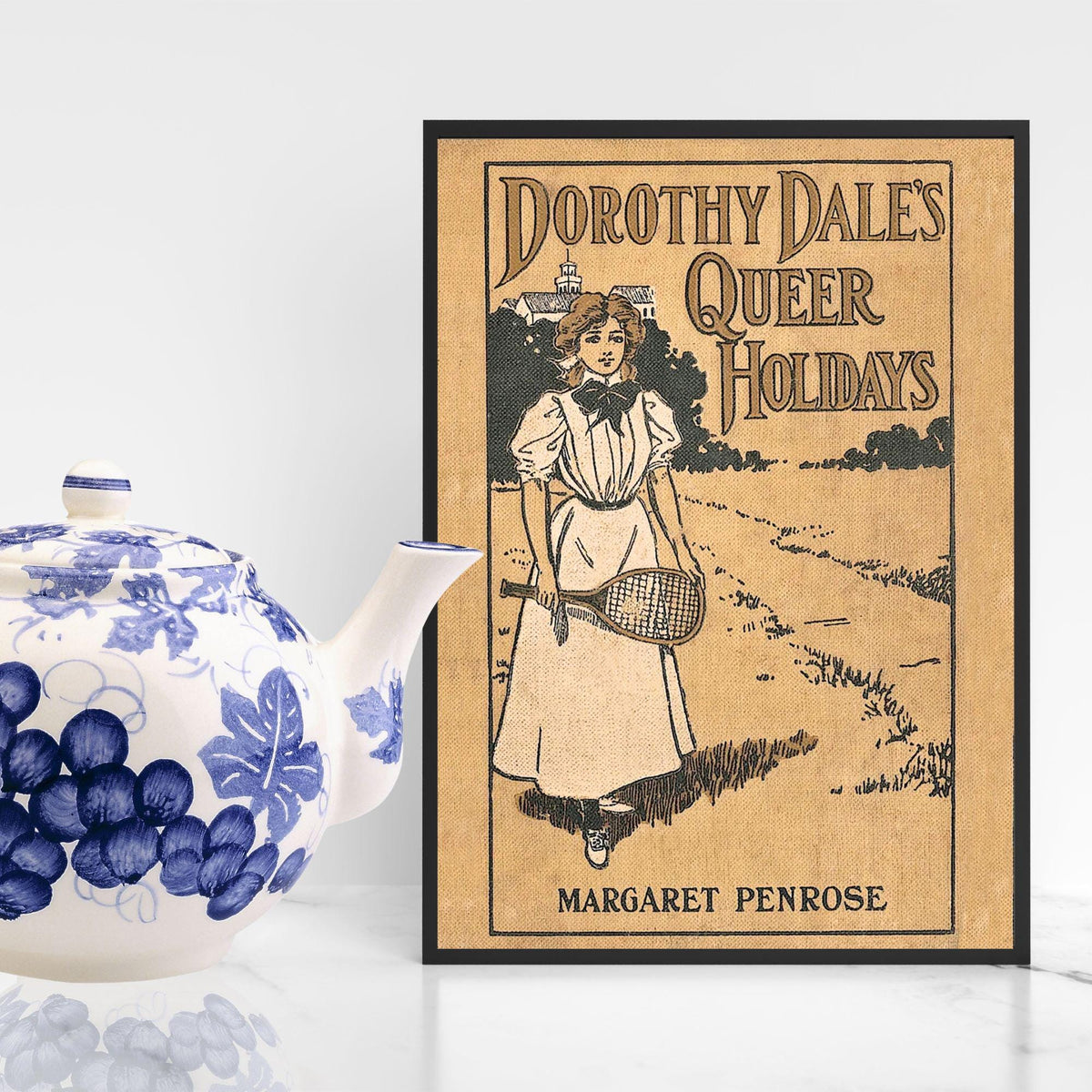 Vintage Book Cover Print Poster, Victoriana, Victorian, Retro Wall Art
