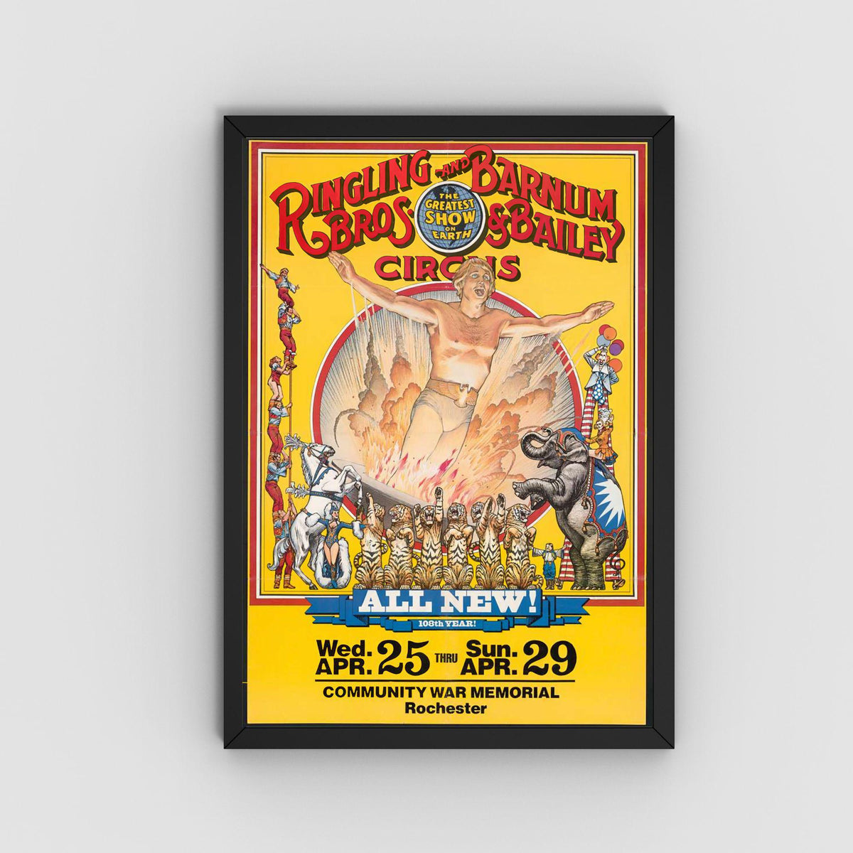 Vintage Circus Print Poster, Victoriana, Victorian, Retro Wall Art, Barnum's Circus Advertising