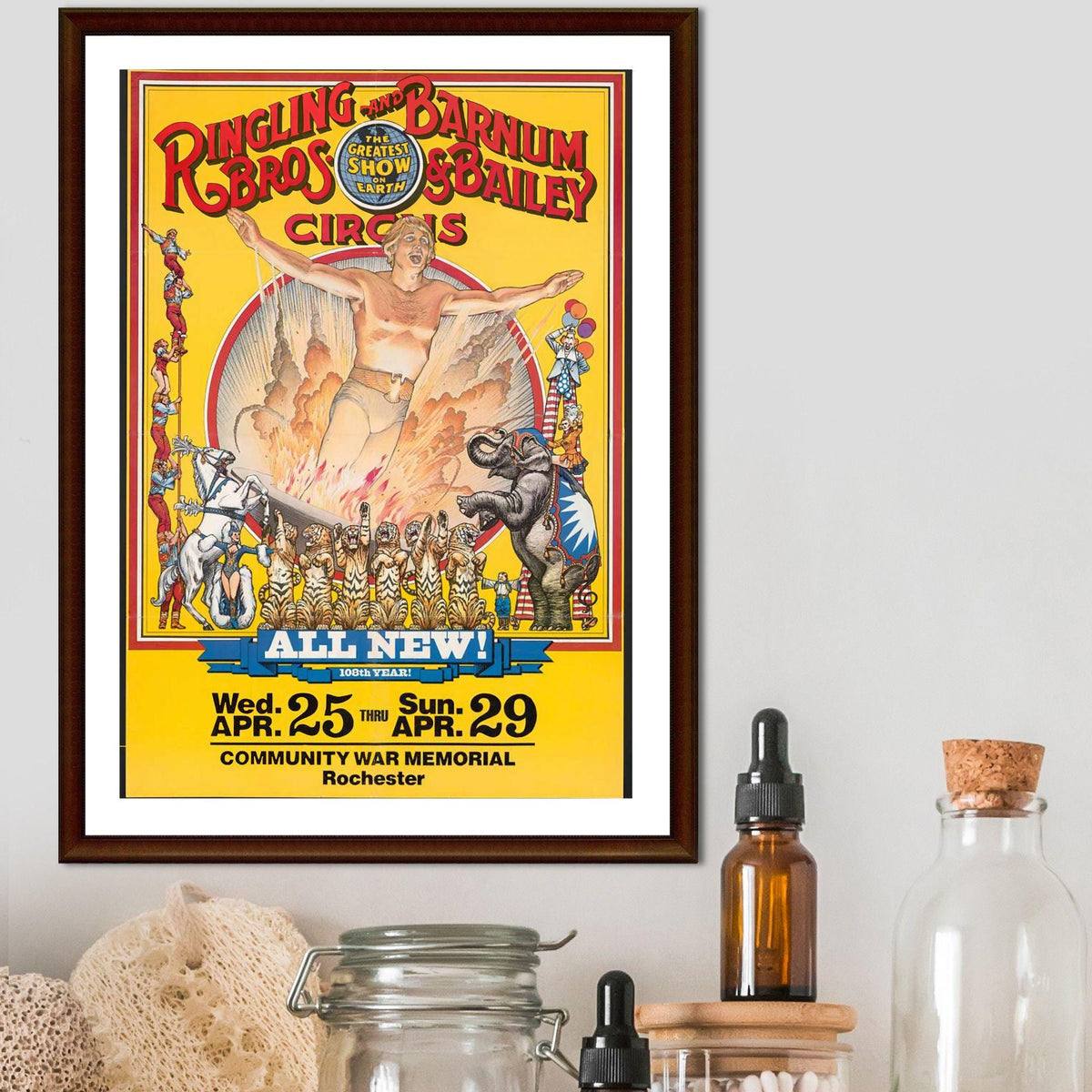 Vintage Circus Print Poster, Victoriana, Victorian, Retro Wall Art, Barnum's Circus Advertising
