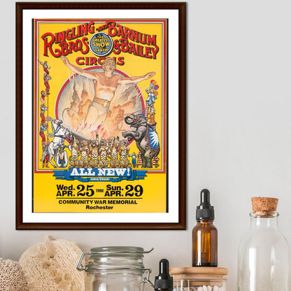 Vintage Circus Print Poster, Victoriana, Victorian, Retro Wall Art, Barnum's Circus Advertising