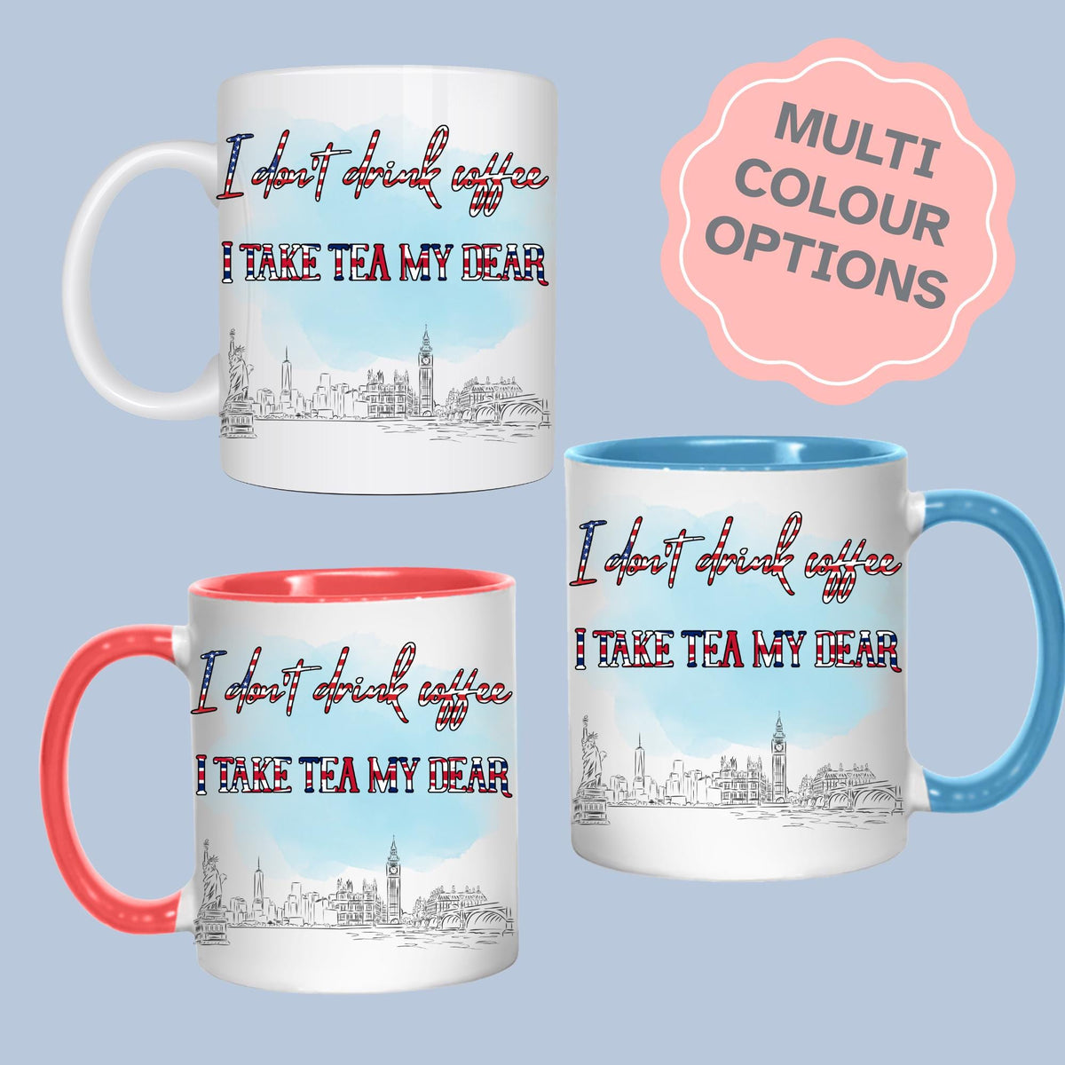 Englishman in New York Mug, Sting, Music Mug, London City Design - Multi Colour Options
