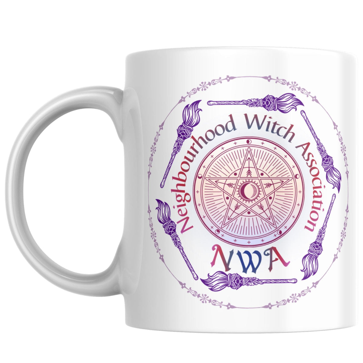 NWA Neighbourhood Witch Association Mug, Funny Wicca Gift - Multi Colour Options