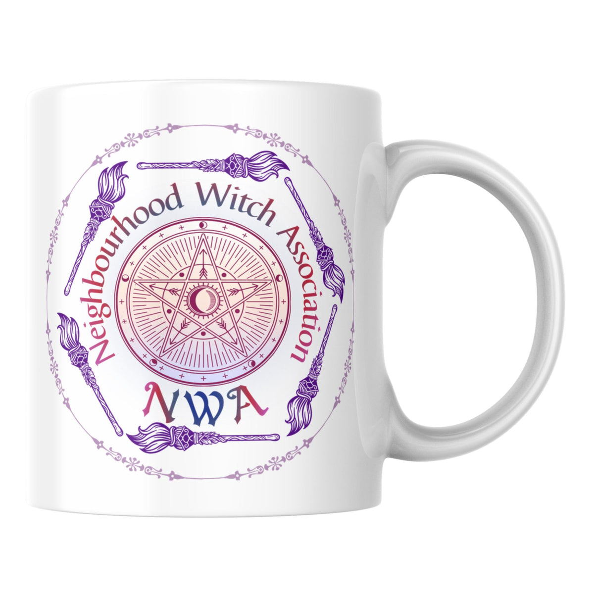 NWA Neighbourhood Witch Association Mug, Funny Wicca Gift - Multi Colour Options