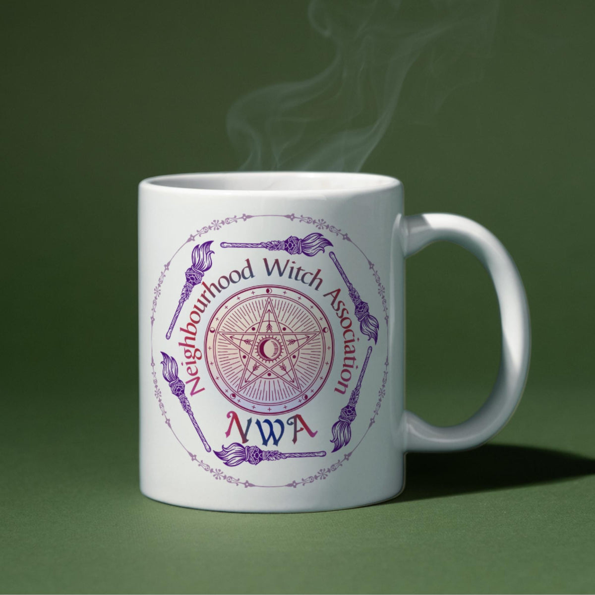NWA Neighbourhood Witch Association Mug, Funny Wicca Gift - Multi Colour Options