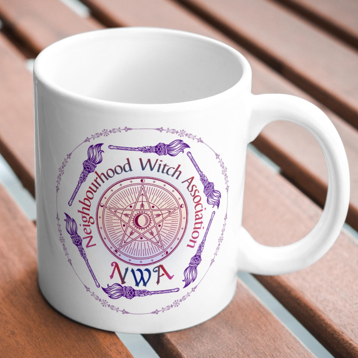 NWA Neighbourhood Witch Association Mug, Funny Wicca Gift - Multi Colour Options