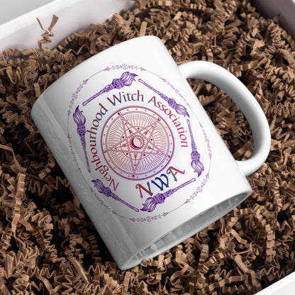 NWA Neighbourhood Witch Association Mug, Funny Wicca Gift - Multi Colour Options