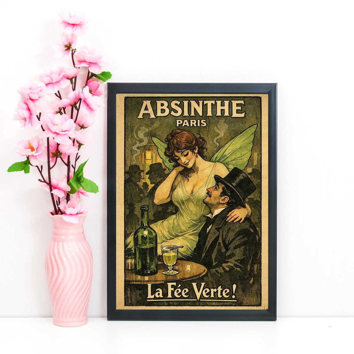 Vintage Absinthe Print Poster, Victoriana, Victorian, Retro Wall Art, Green Fairy