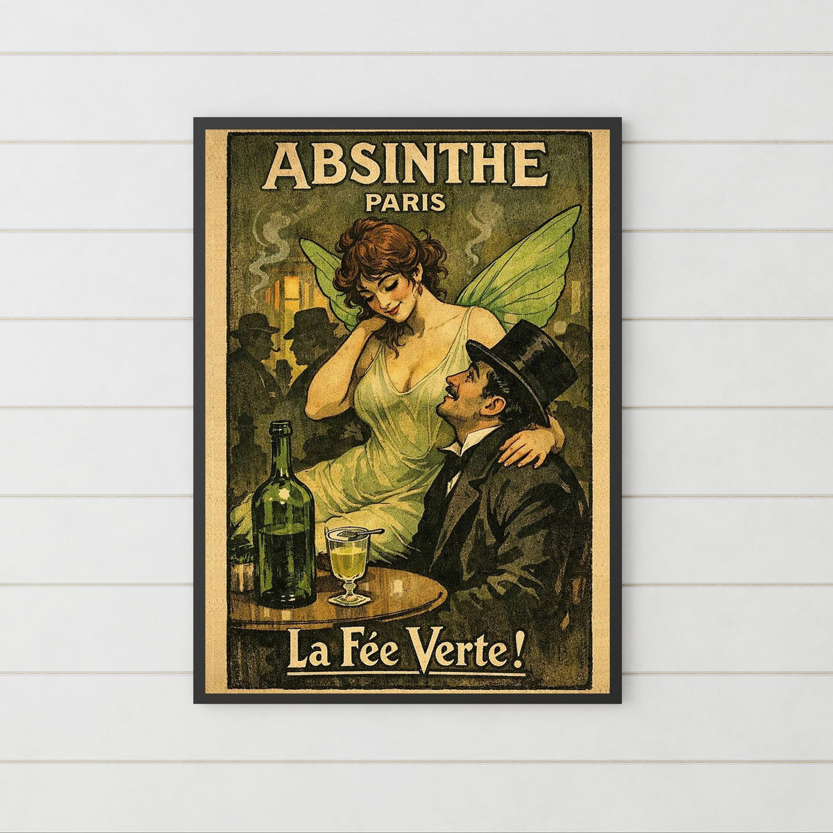 Vintage Absinthe Print Poster, Victoriana, Victorian, Retro Wall Art, Green Fairy