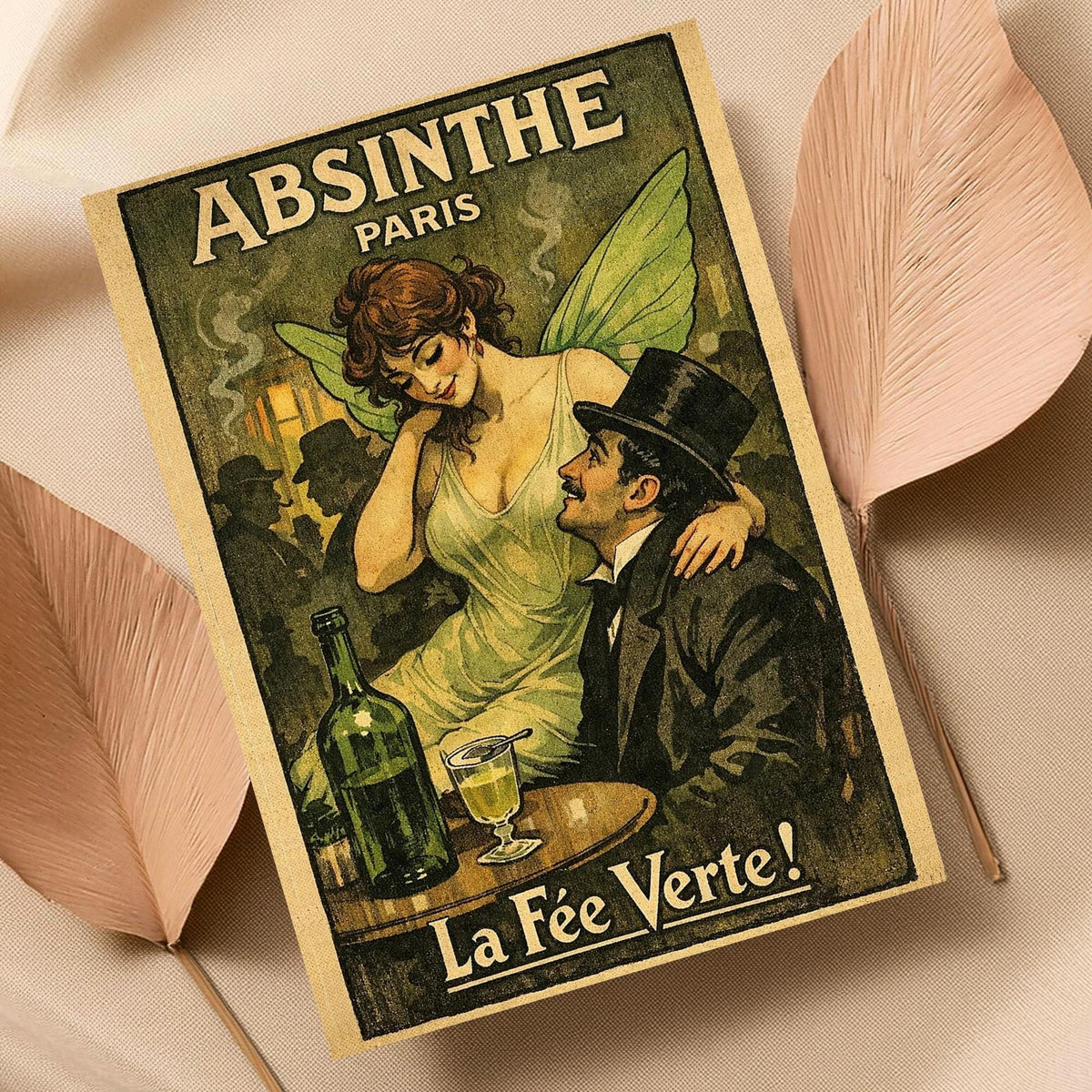 Vintage Absinthe Print Poster, Victoriana, Victorian, Retro Wall Art, Green Fairy