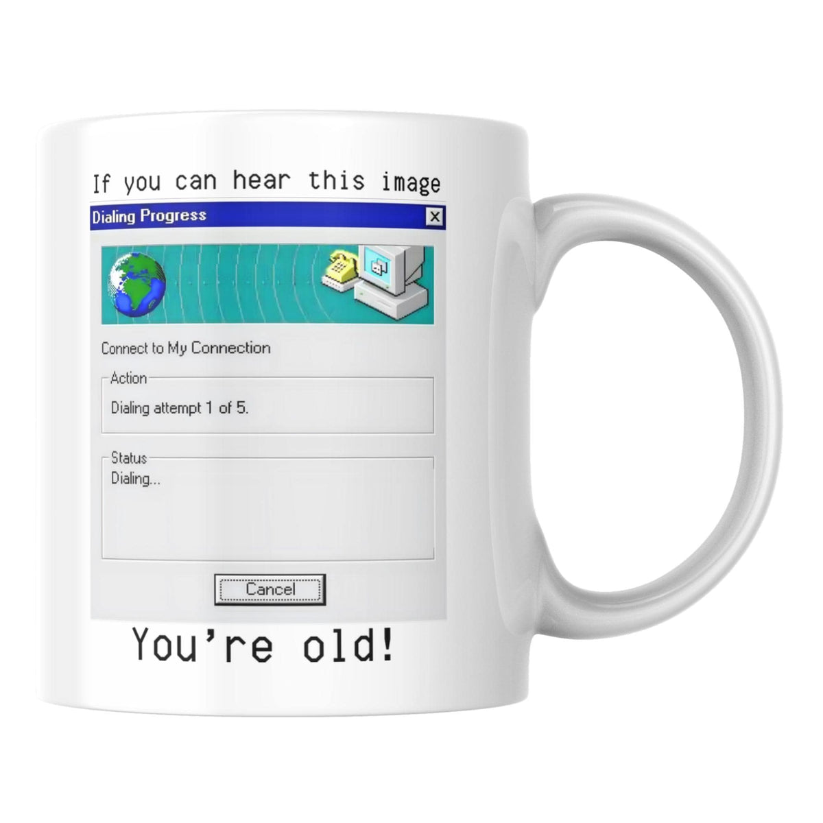 Internet Mug, Retro, Dial Up, Retro Design Funny Gift - Multi Colour Options