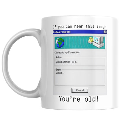 Internet Mug, Retro, Dial Up, Retro Design Funny Gift - Multi Colour Options