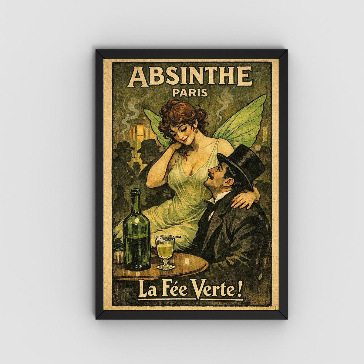 Vintage Absinthe Print Poster, Victoriana, Victorian, Retro Wall Art, Green Fairy