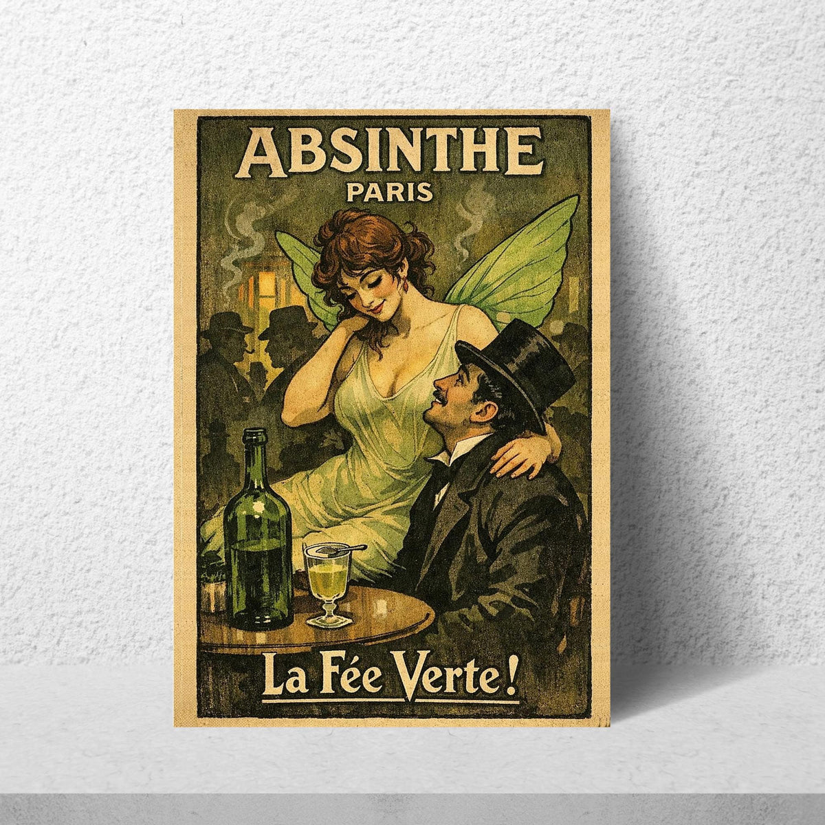 Vintage Absinthe Print Poster, Victoriana, Victorian, Retro Wall Art, Green Fairy