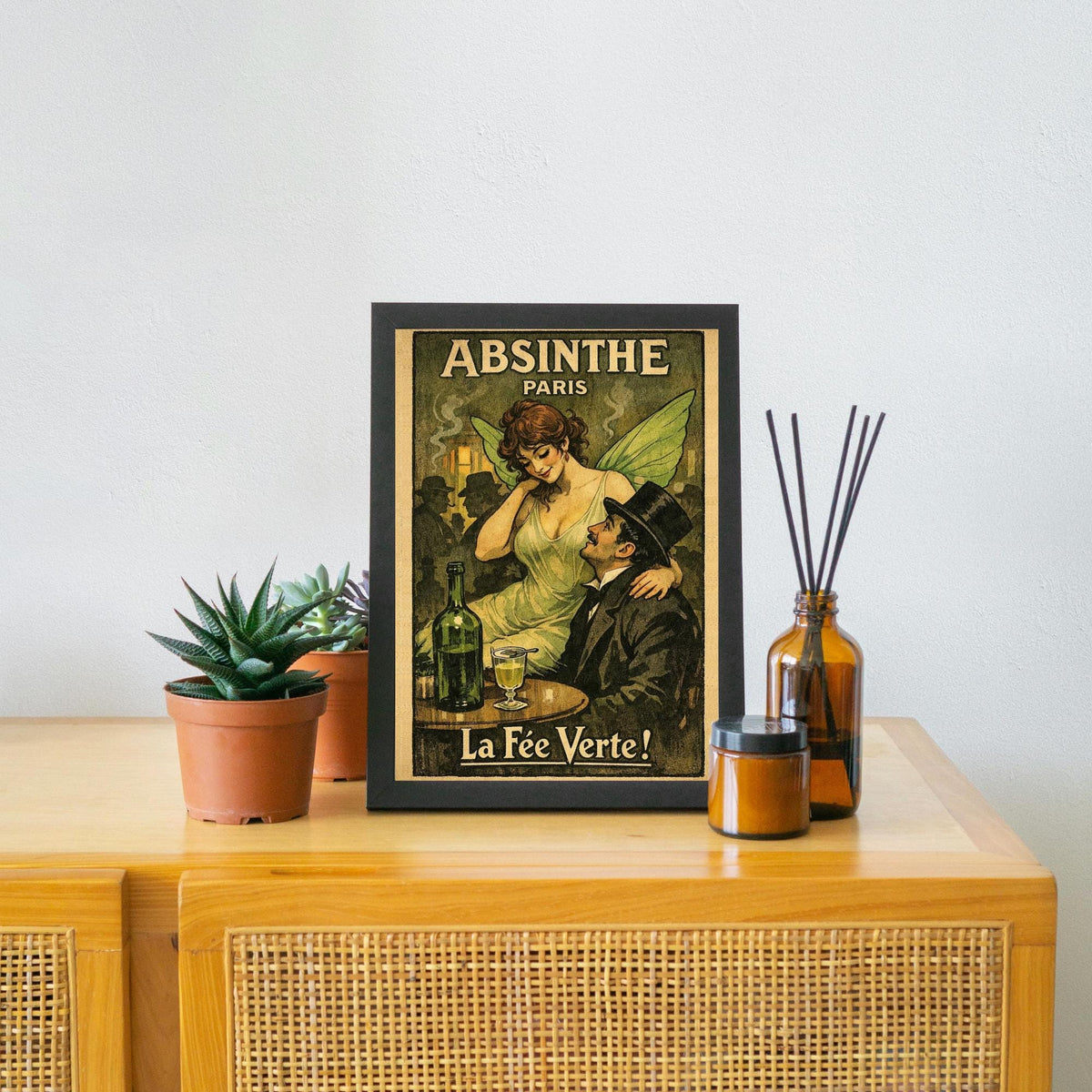 Vintage Absinthe Print Poster, Victoriana, Victorian, Retro Wall Art, Green Fairy