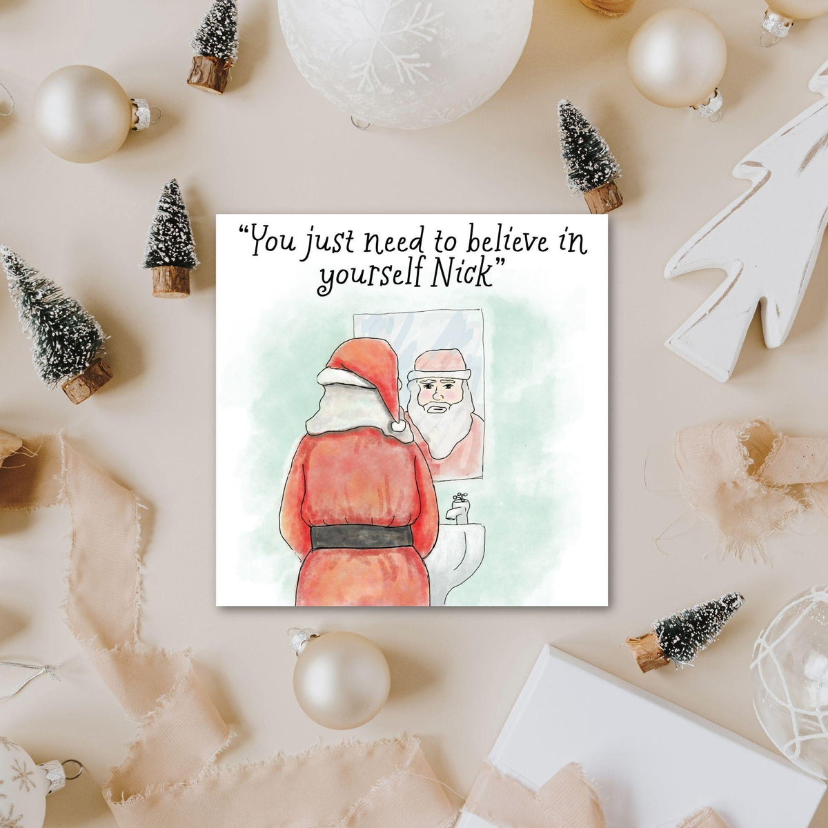 Funny Christmas Card, Psychology Christmas Card, Xmas Card, Christmas card for Therapist, Santa Card, Card for Dad